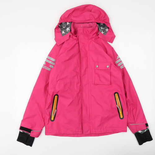 Jonathan Girls Pink Windbreaker Jacket Size 11 Years Zip