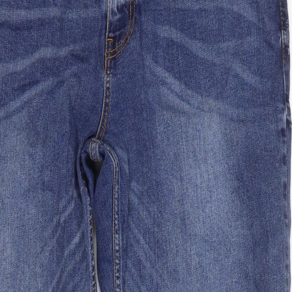 George Mens Blue Cotton Straight Jeans Size 40 in Regular Button