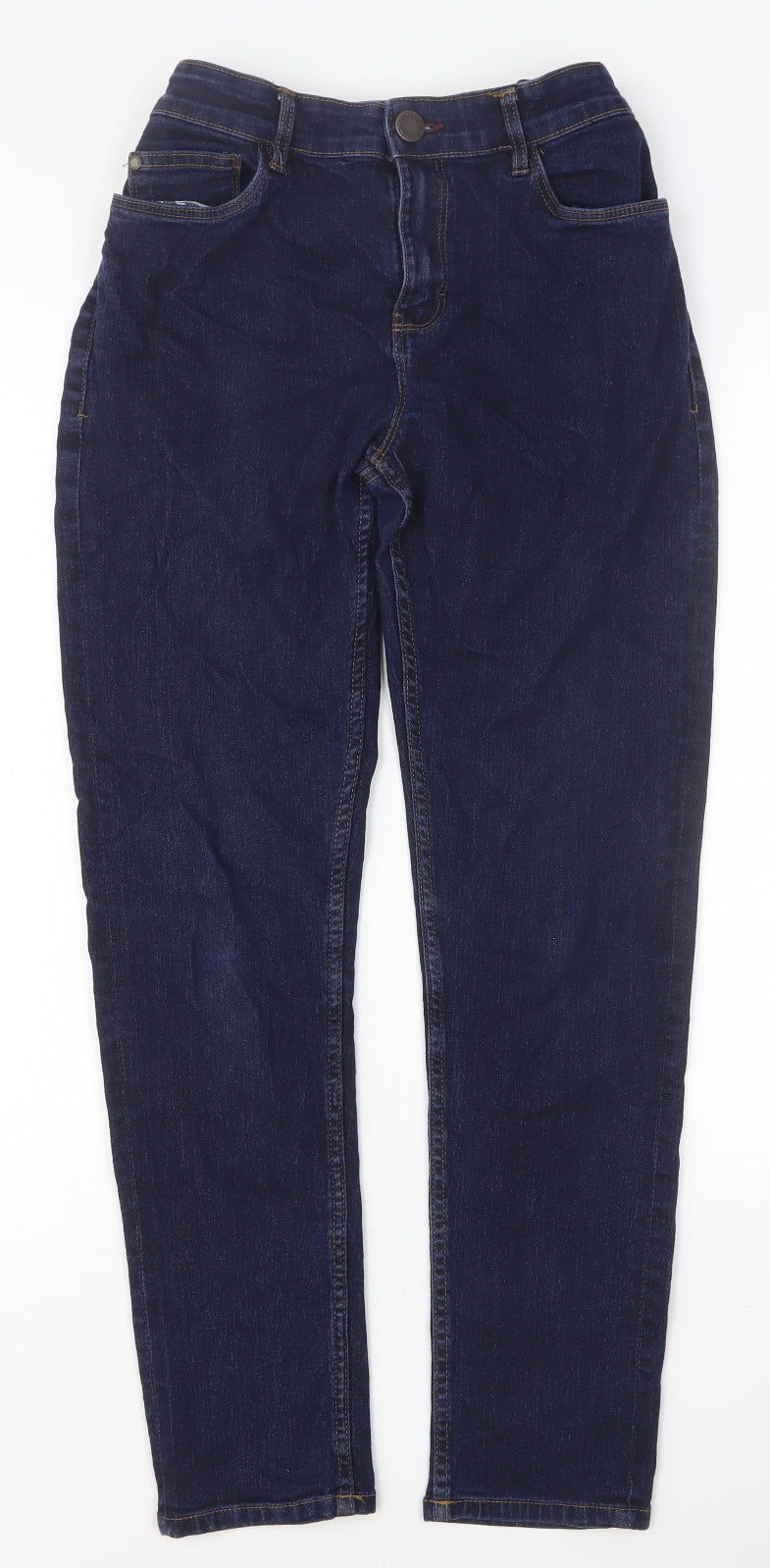 NEXT Girls Blue Cotton Skinny Jeans Size 15 Years Regular Button
