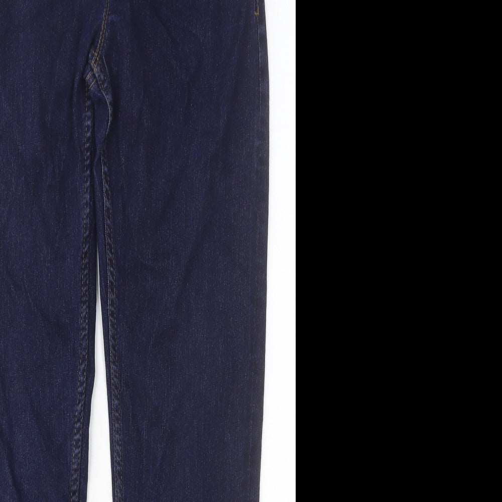 NEXT Girls Blue Cotton Skinny Jeans Size 15 Years Regular Button