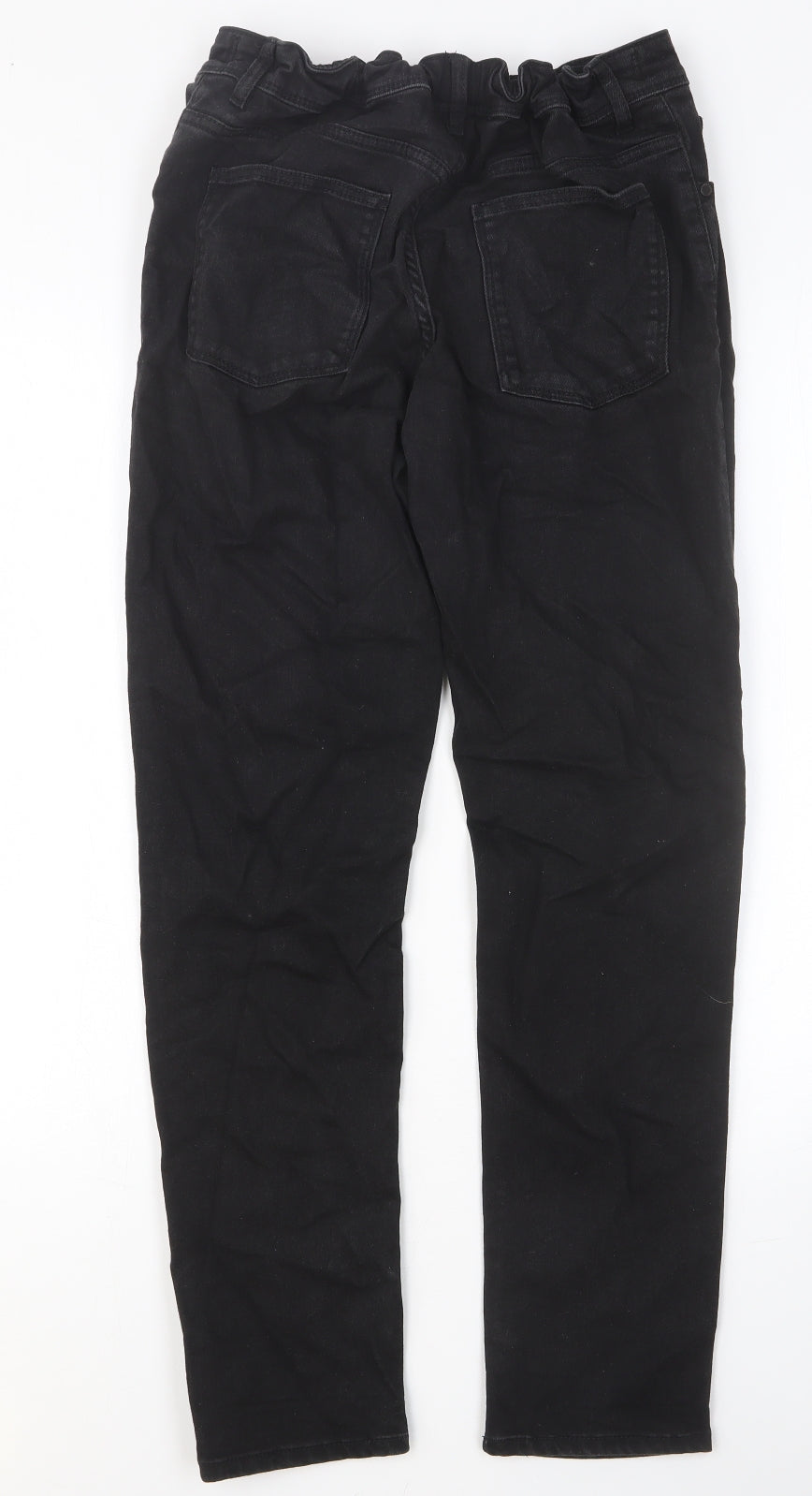 NEXT Girls Black Cotton Straight Jeans Size 15 Years Regular Button