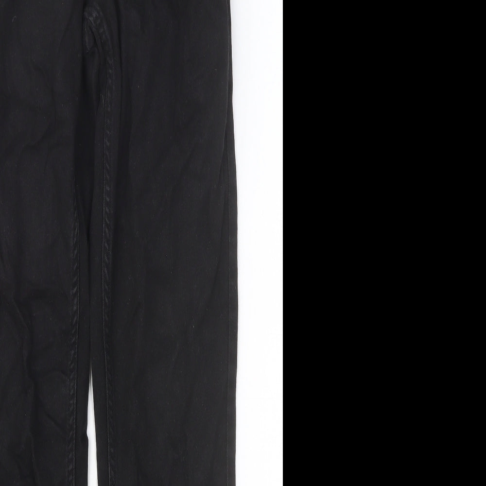 NEXT Girls Black Cotton Straight Jeans Size 15 Years Regular Button