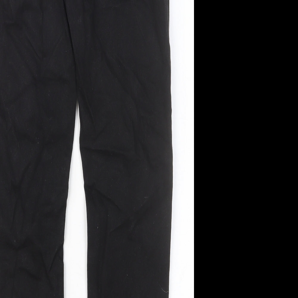 NEXT Girls Black Cotton Straight Jeans Size 15 Years Regular Button