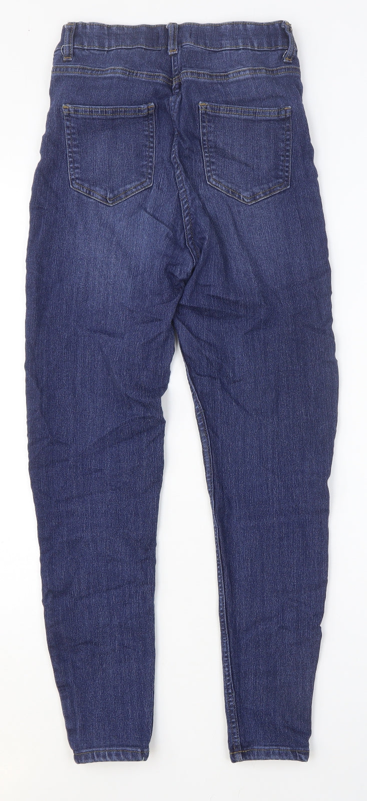 Papaya Womens Blue Cotton Skinny Jeans Size 8 Slim Button
