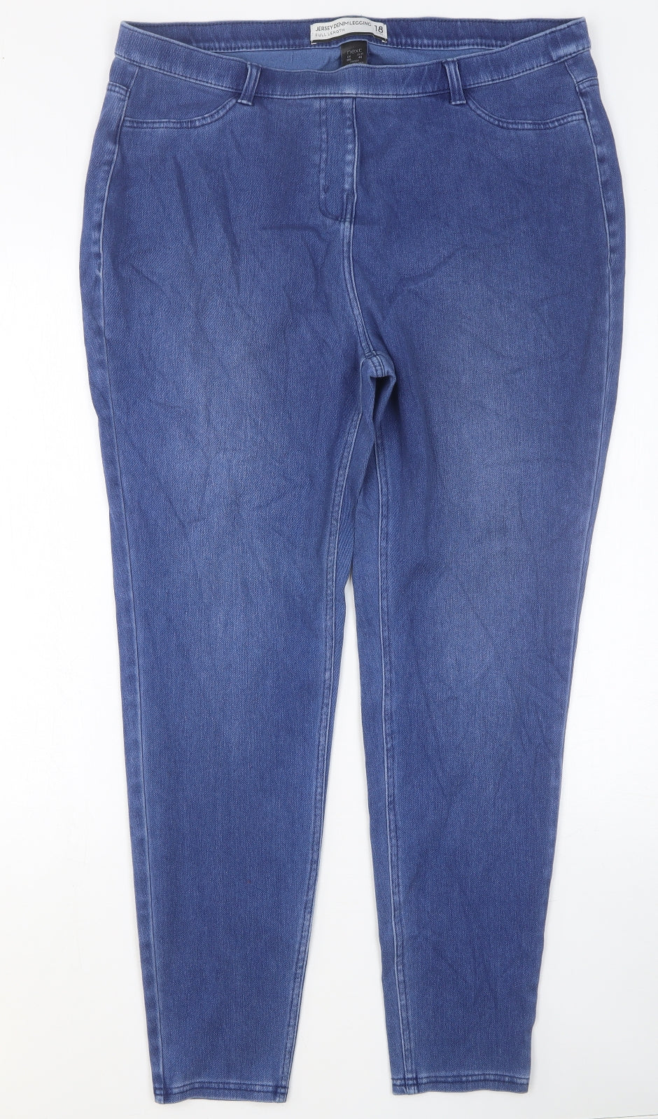 NEXT Womens Blue Cotton Skinny Jeans Size 16 Regular