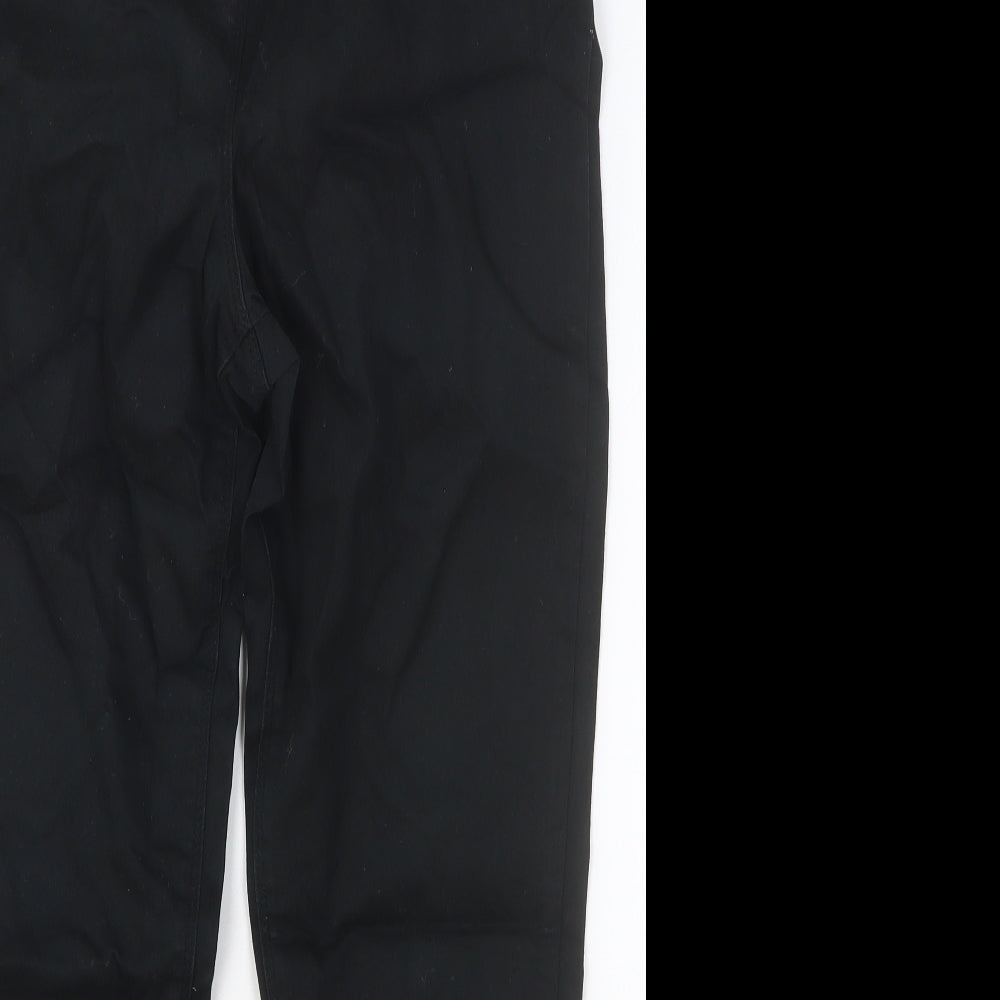 Papaya Womens Black Cotton Skinny Jeans Size 14 Regular Button