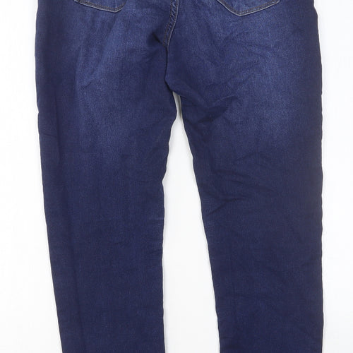 BlueSteel Womens Blue Cotton Skinny Jeans Size 12 Slim Button