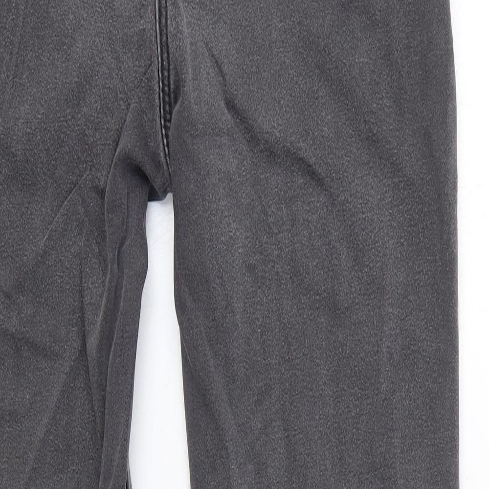 Marks and Spencer Womens Black Cotton Straight Jeans Size 10 Regular Button