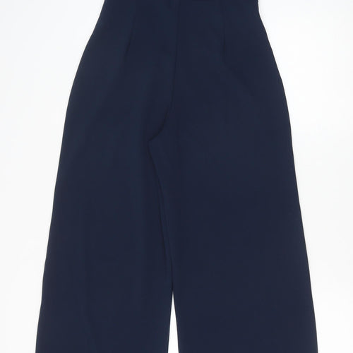 Quiz Womens Blue Polyester Jumpsuit One-Piece Size 10 Button