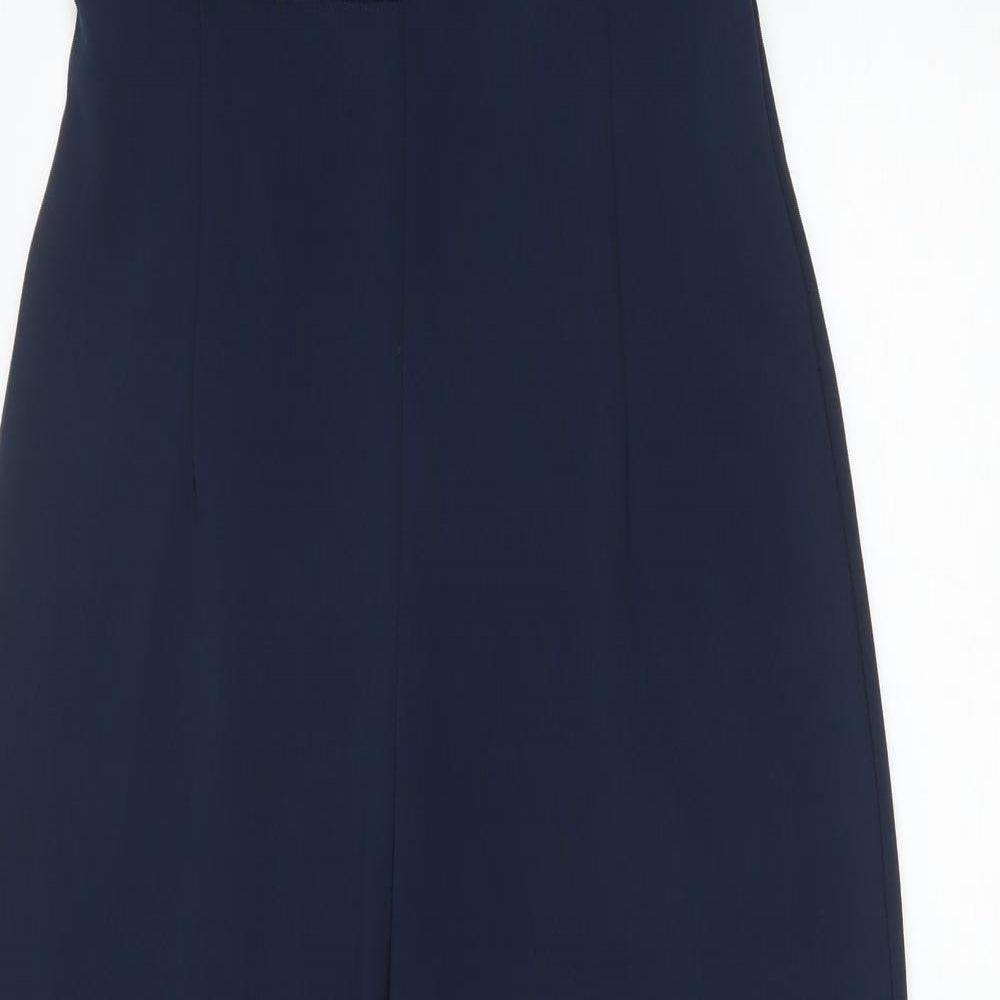 Quiz Womens Blue Polyester Jumpsuit One-Piece Size 10 Button