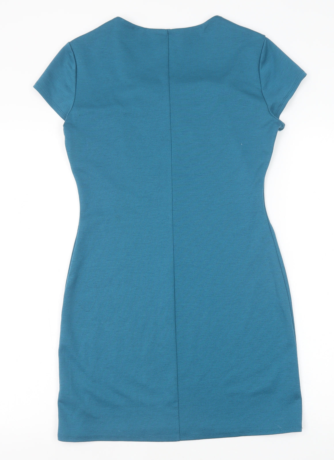 Love Womens Green Viscose Bodycon Size S Square Neck Pullover