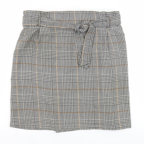 New Look Womens Brown Plaid Polyester Straight & Pencil Skirt Size 16