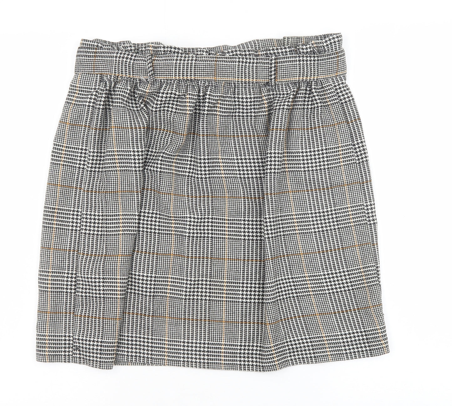 New Look Womens Brown Plaid Polyester Straight & Pencil Skirt Size 16