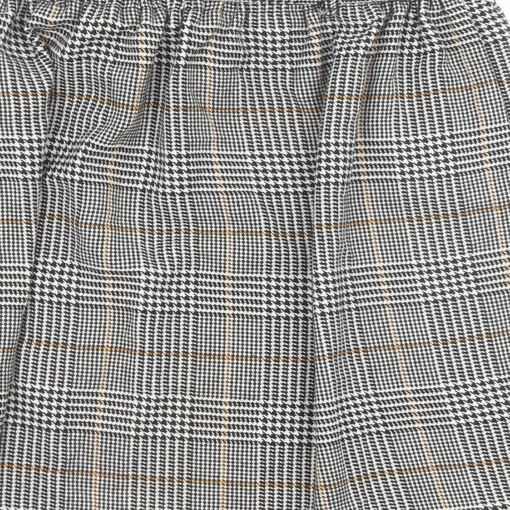 New Look Womens Brown Plaid Polyester Straight & Pencil Skirt Size 16