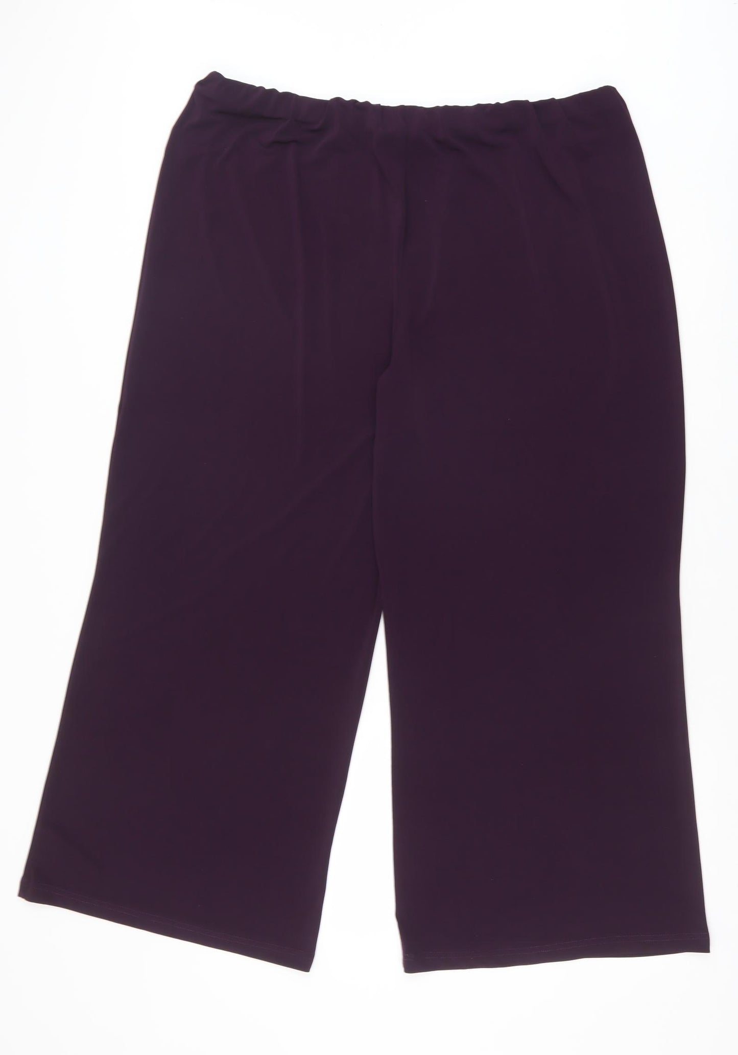 Joanna Hope Womens Purple Polyester Trousers Size 26 Regular