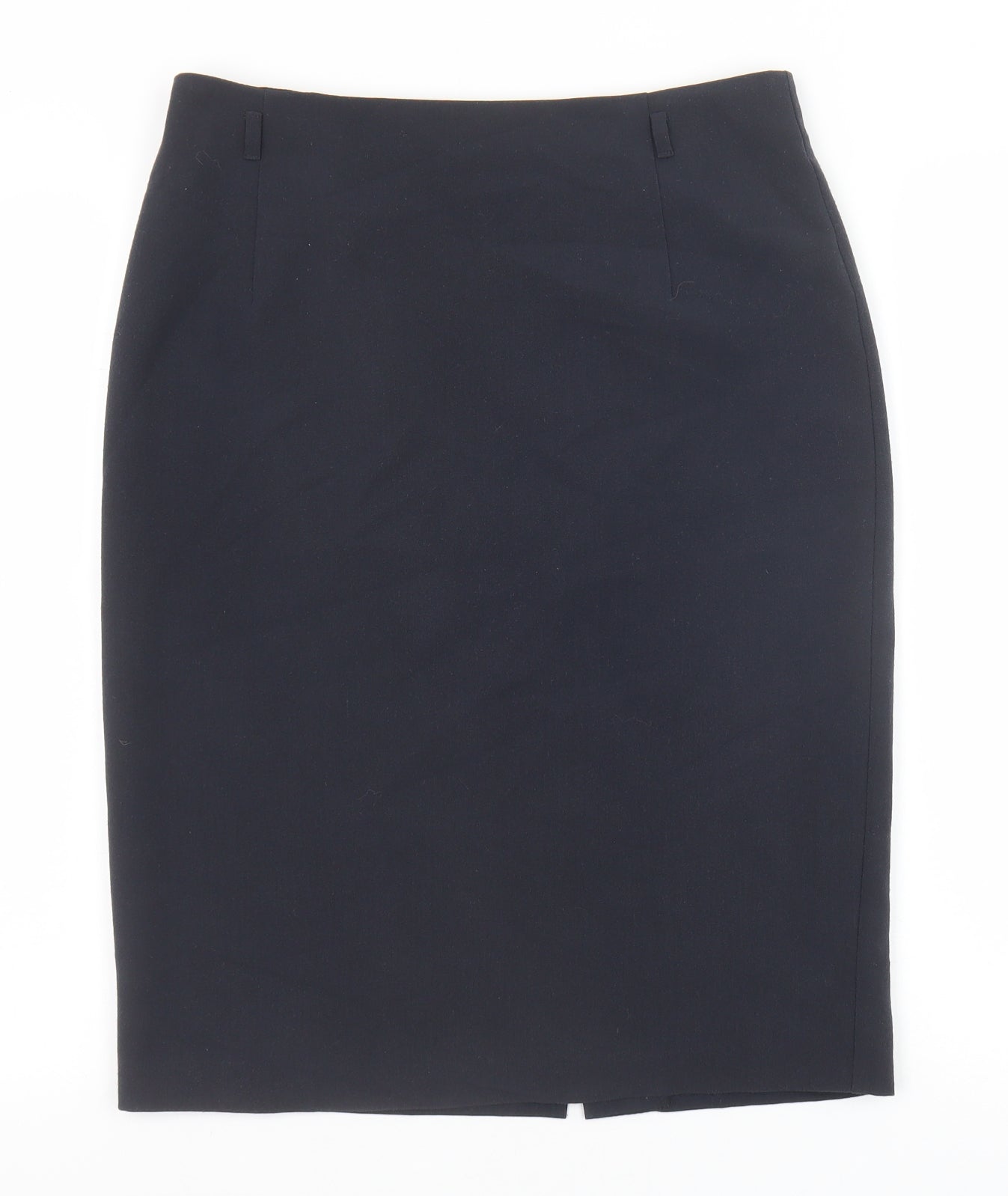 Marks and Spencer Womens Blue Polyester Straight & Pencil Skirt Size 12 Zip