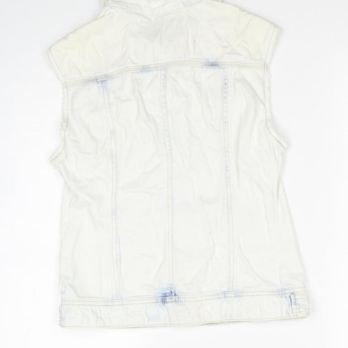 Stradivarius Womens Beige Gilet Jacket Size S Button