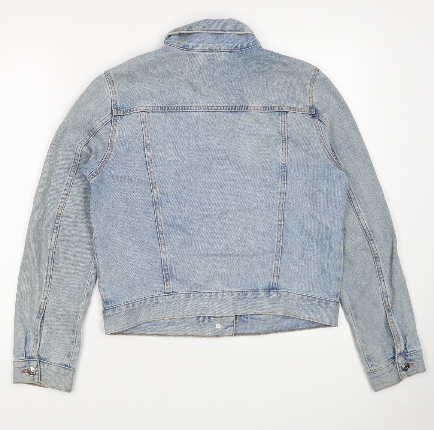 H&M Womens Blue Jacket Size S Button