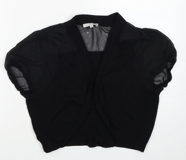 Per Una Womens Black V-Neck Viscose Cardigan Jumper Size 14