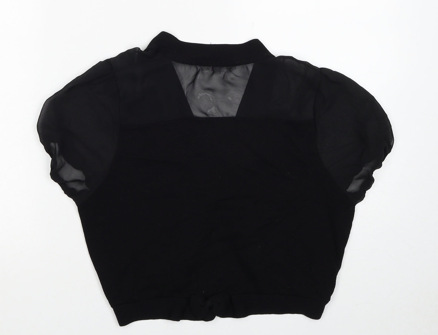 Per Una Womens Black V-Neck Viscose Cardigan Jumper Size 14