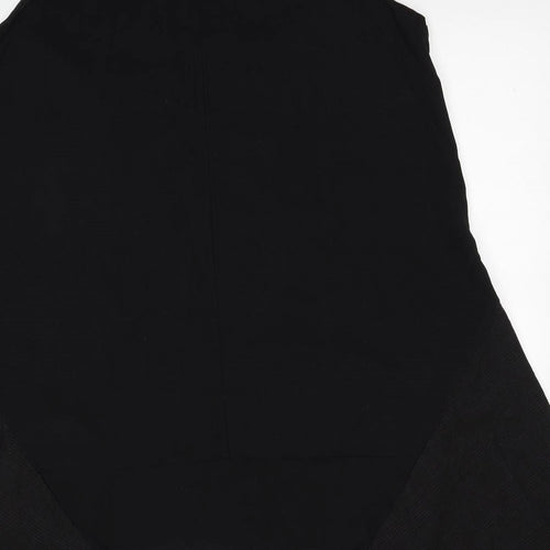 Eden Rock Womens Black Colourblock Cotton Shirt Dress Size S Scoop Neck Pullover