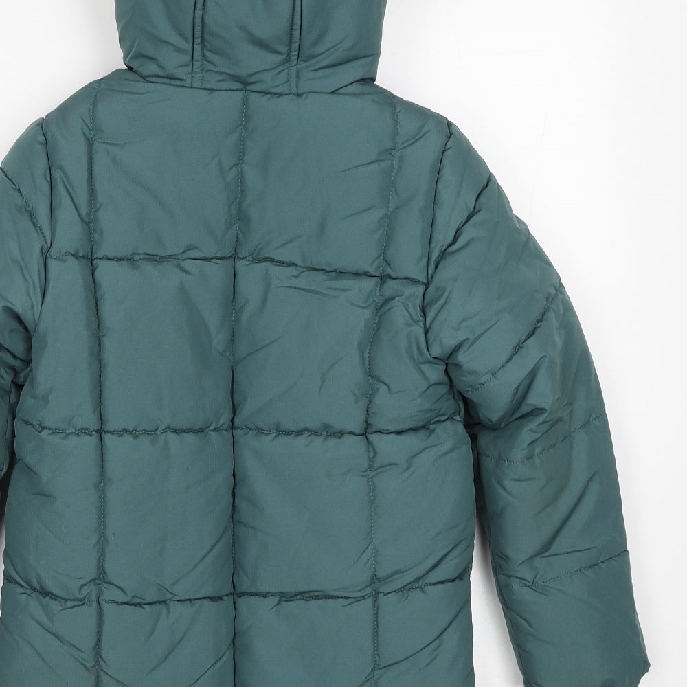 Marks and Spencer Boys Blue Quilted Jacket Size 6-7 Years Zip