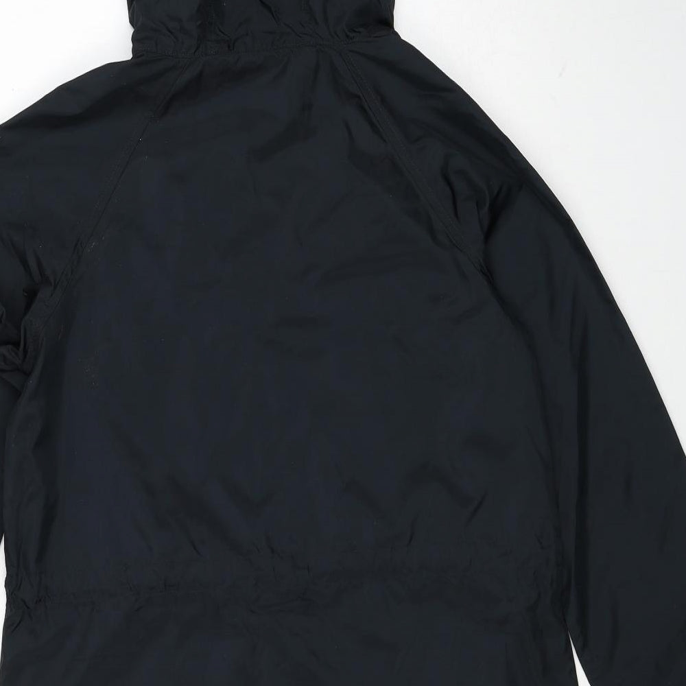 Marks and Spencer Womens Black Rain Coat Coat Size XS Zip