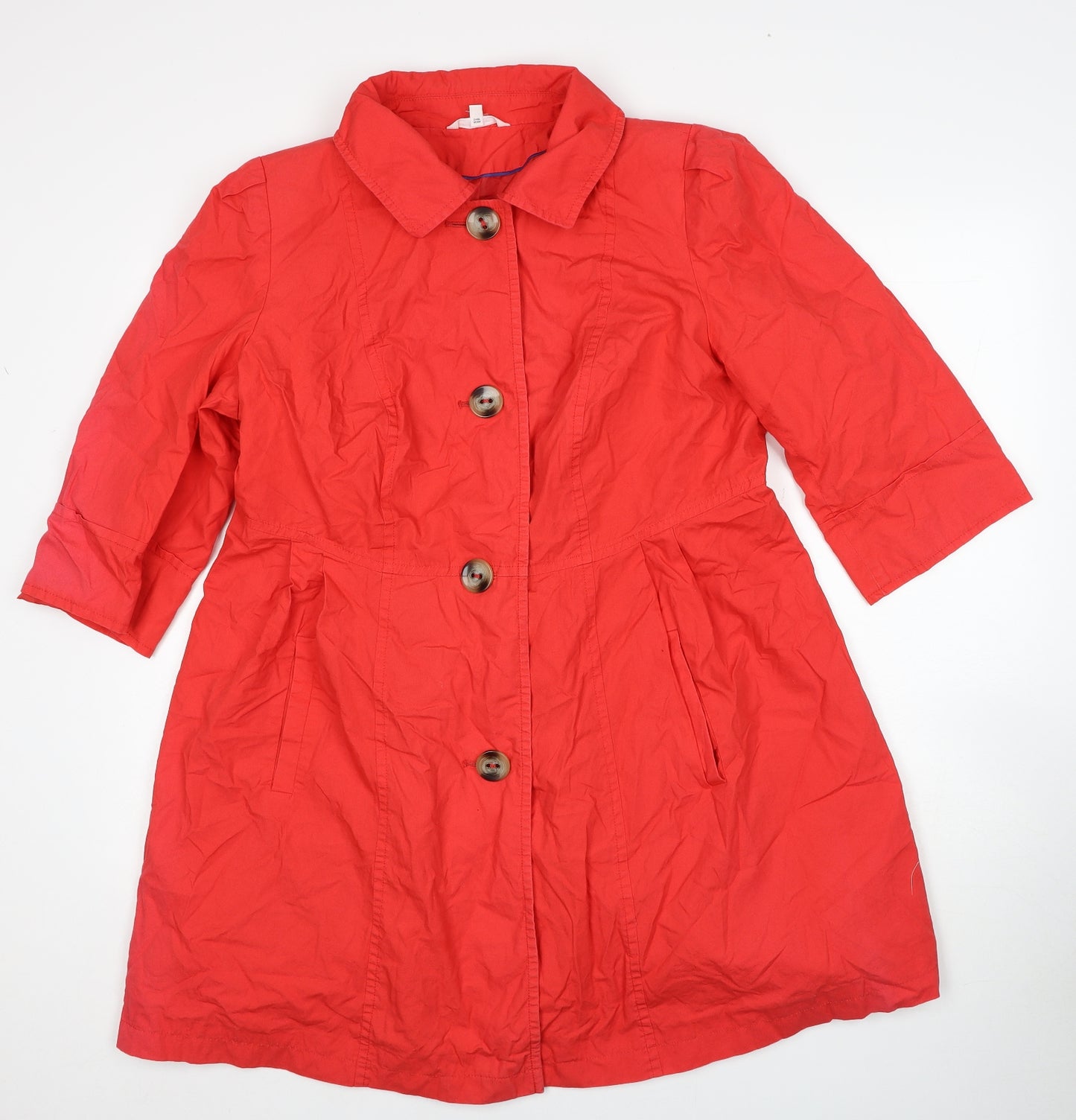 Marks and Spencer Womens Red Jacket Coat Size 18 Zip