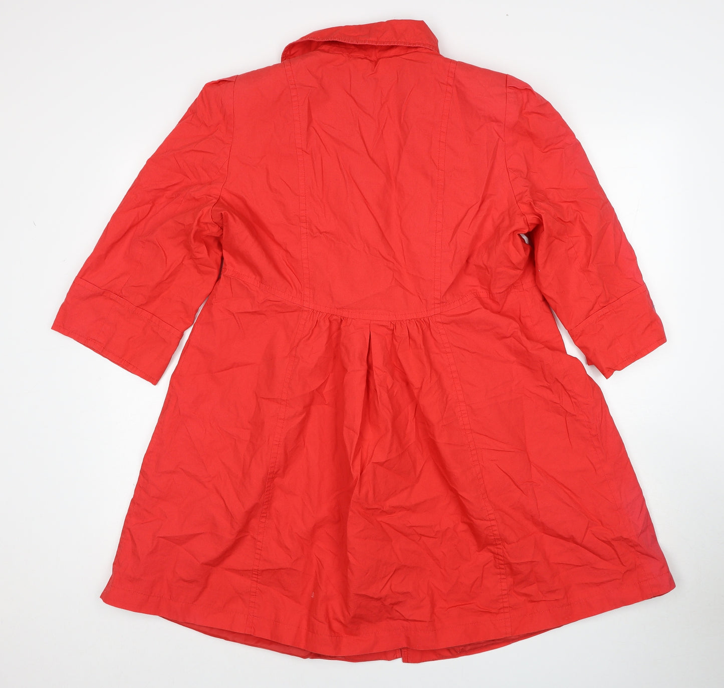 Marks and Spencer Womens Red Jacket Coat Size 18 Zip