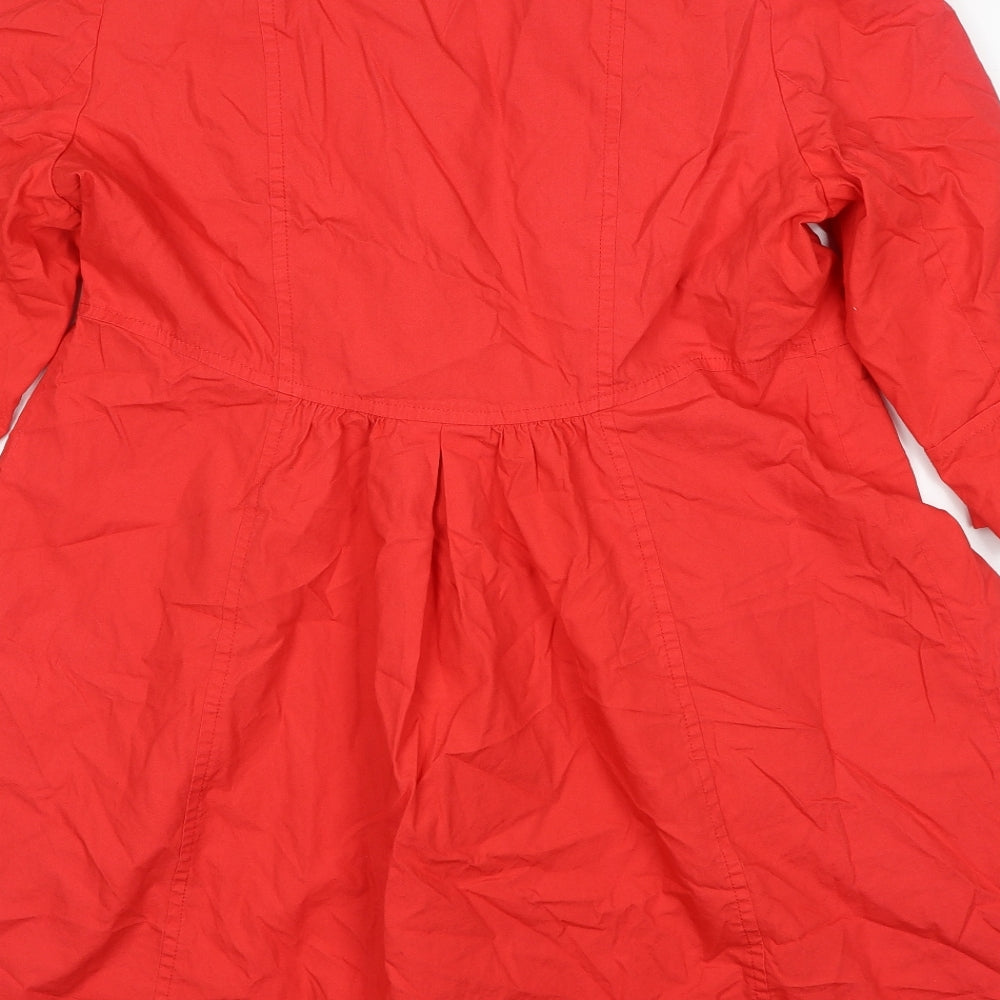 Marks and Spencer Womens Red Jacket Coat Size 18 Zip