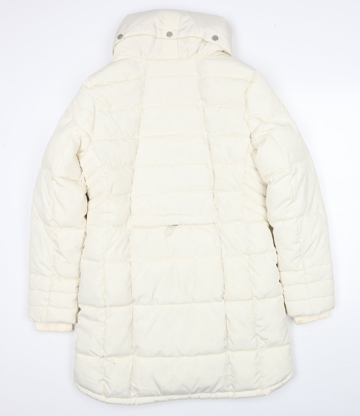 NEXT Womens White Puffer Jacket Coat Size 10 Zip