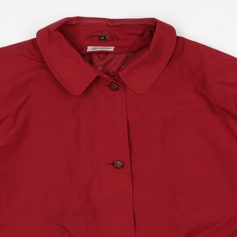 Berkertex Womens Red Jacket Size 26 Button