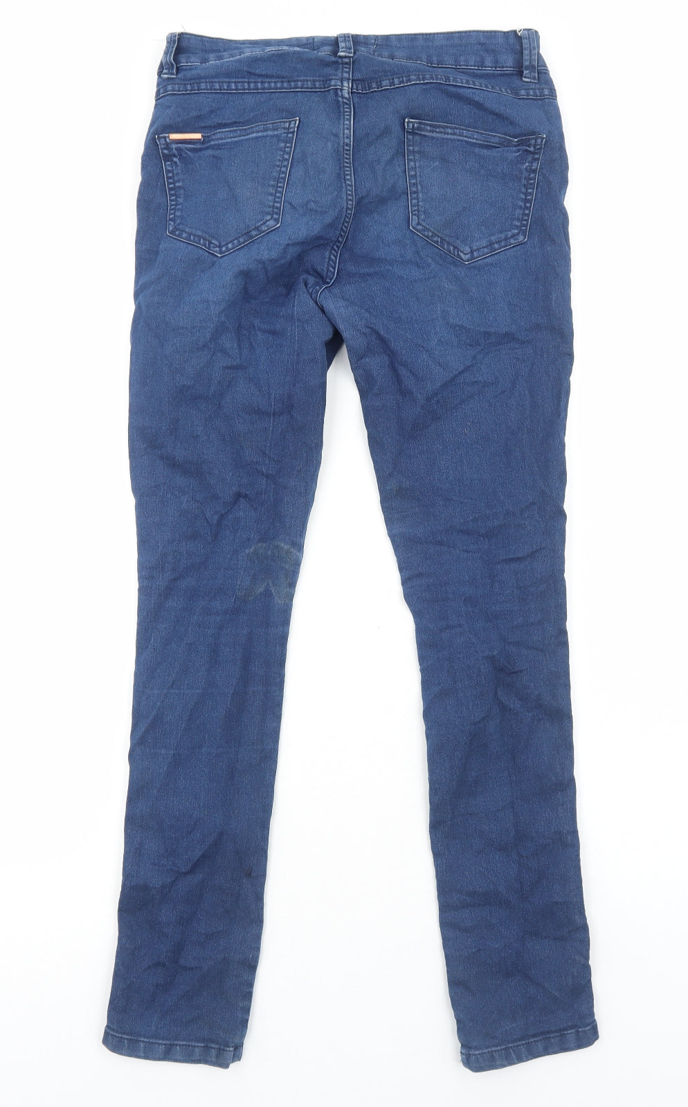New Look Girls Blue Cotton Skinny Jeans Size 14 Years Regular Zip