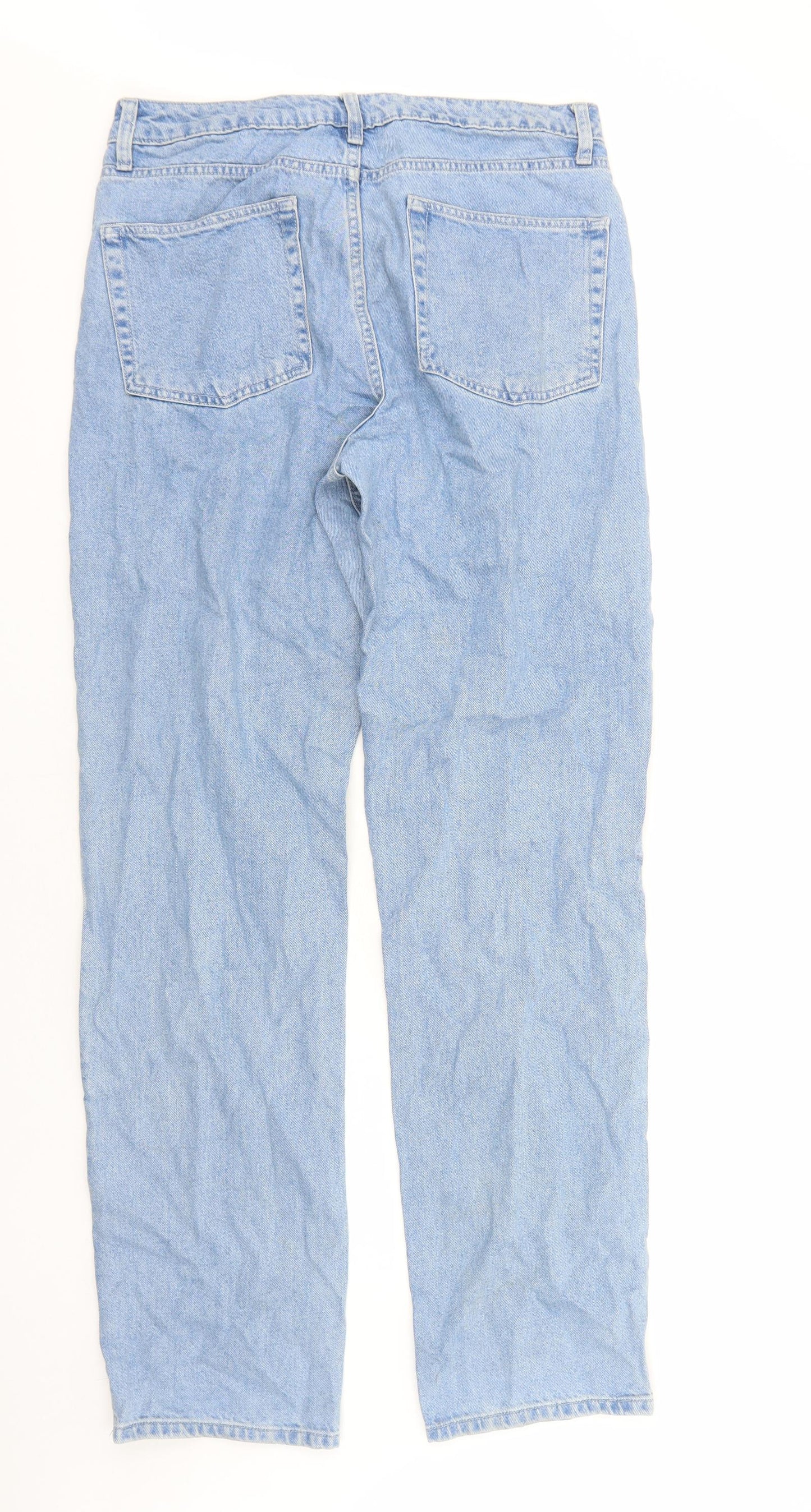 ASOS Mens Blue Cotton Straight Jeans Size M L34 in Regular Button