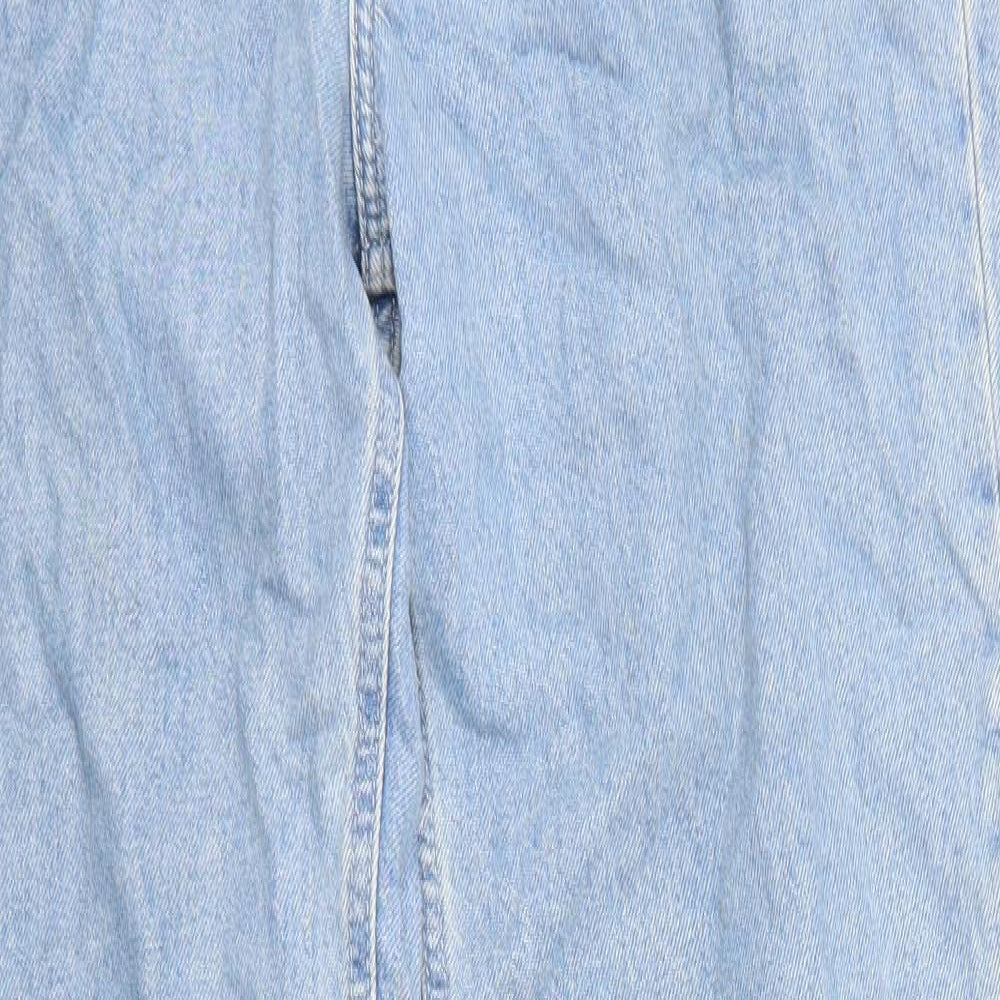 ASOS Mens Blue Cotton Straight Jeans Size M L34 in Regular Button