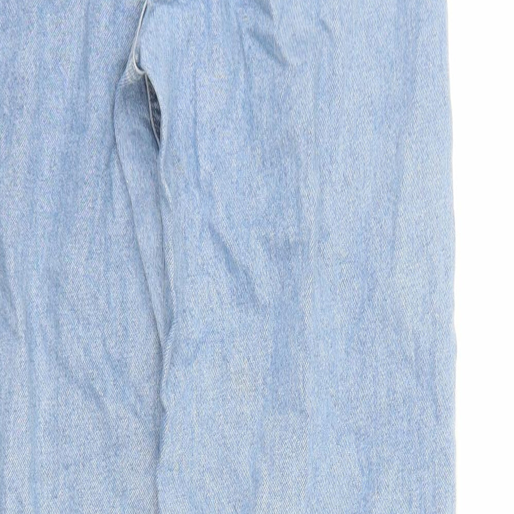 ASOS Mens Blue Cotton Straight Jeans Size M L34 in Regular Button