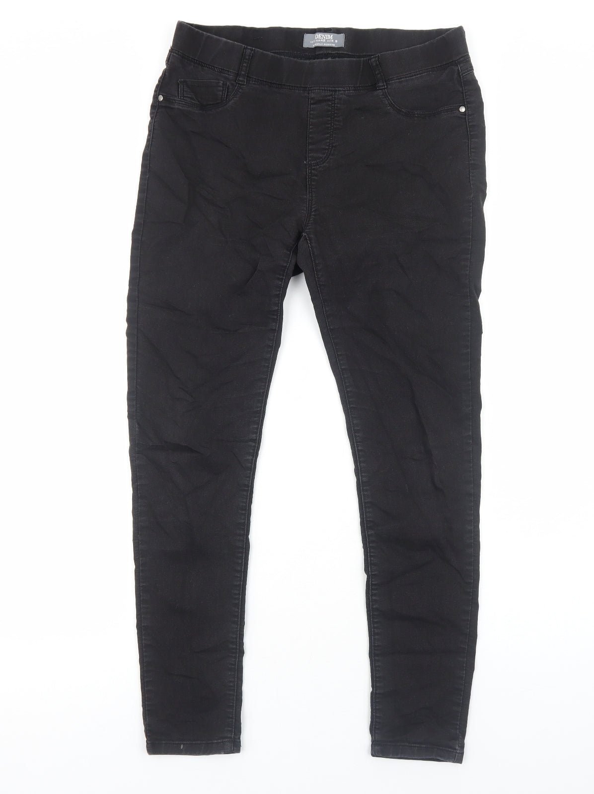 Dorothy Perkins Womens Black Cotton Jegging Jeans Size 14 Regular