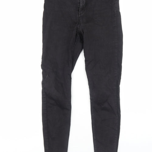New Look Womens Black Cotton Skinny Jeans Size 12 Regular Zip