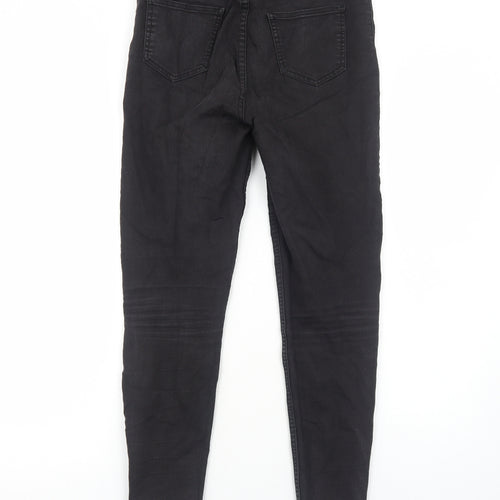 New Look Womens Black Cotton Skinny Jeans Size 12 Regular Zip