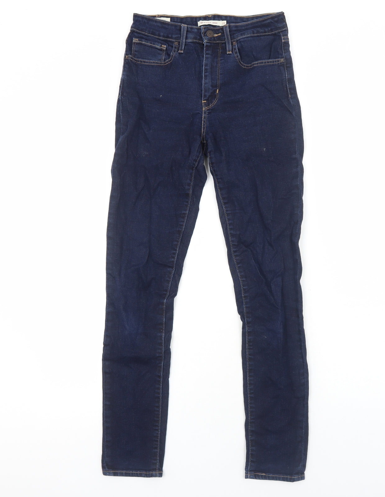 Levi's Womens Blue Cotton Skinny Jeans Size 8 Regular Zip
