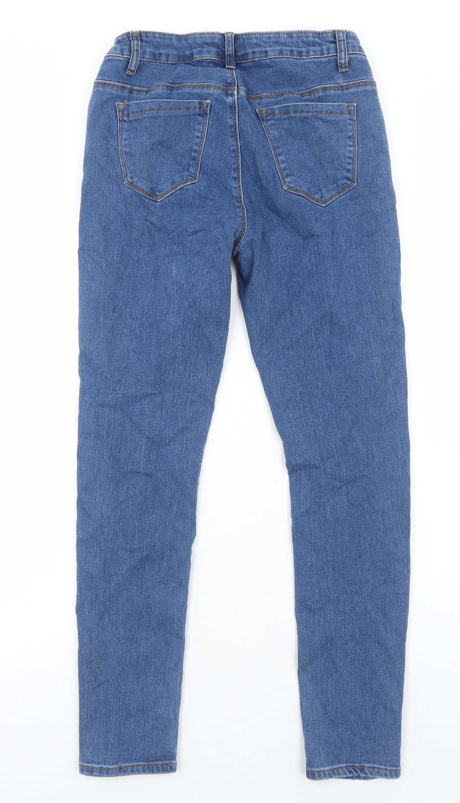 Fluid Womens Blue Cotton Skinny Jeans Size 12 Regular Zip