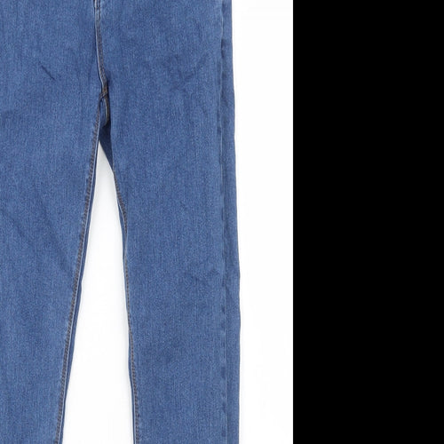 Fluid Womens Blue Cotton Skinny Jeans Size 12 Regular Zip