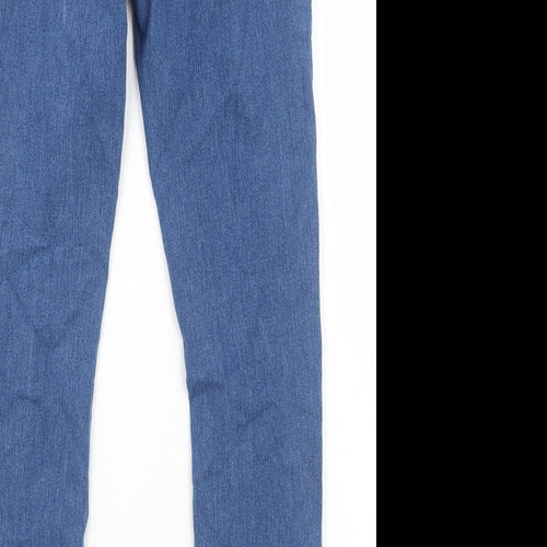 Fluid Womens Blue Cotton Skinny Jeans Size 12 Regular Zip