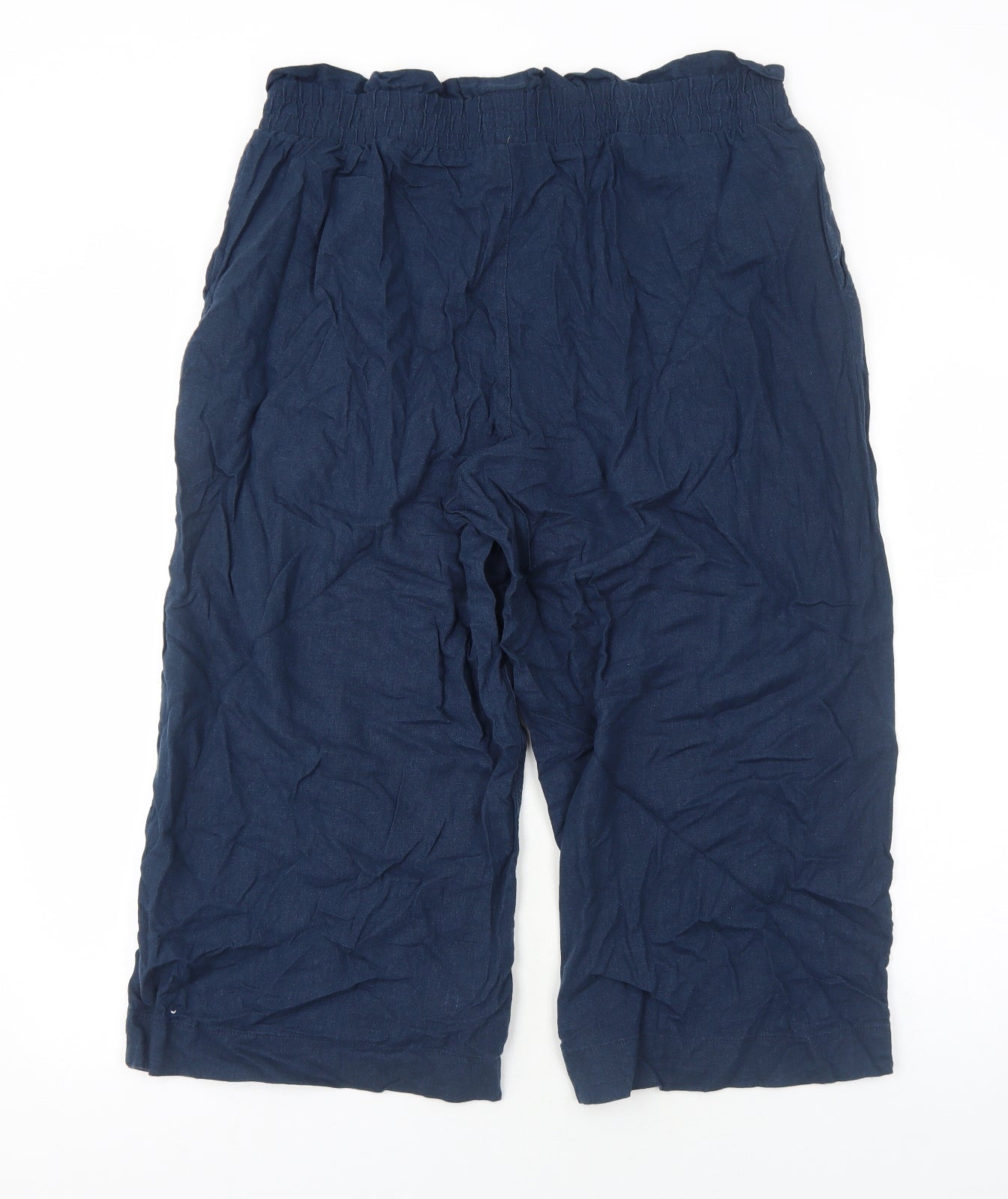 Nutmeg Womens Blue Cotton Trousers Size 16 Regular