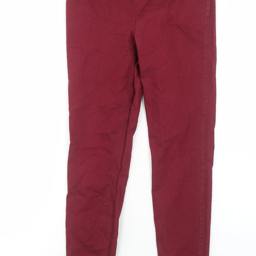 Matalan Womens Red Cotton Skinny Jeans Size 10 Regular