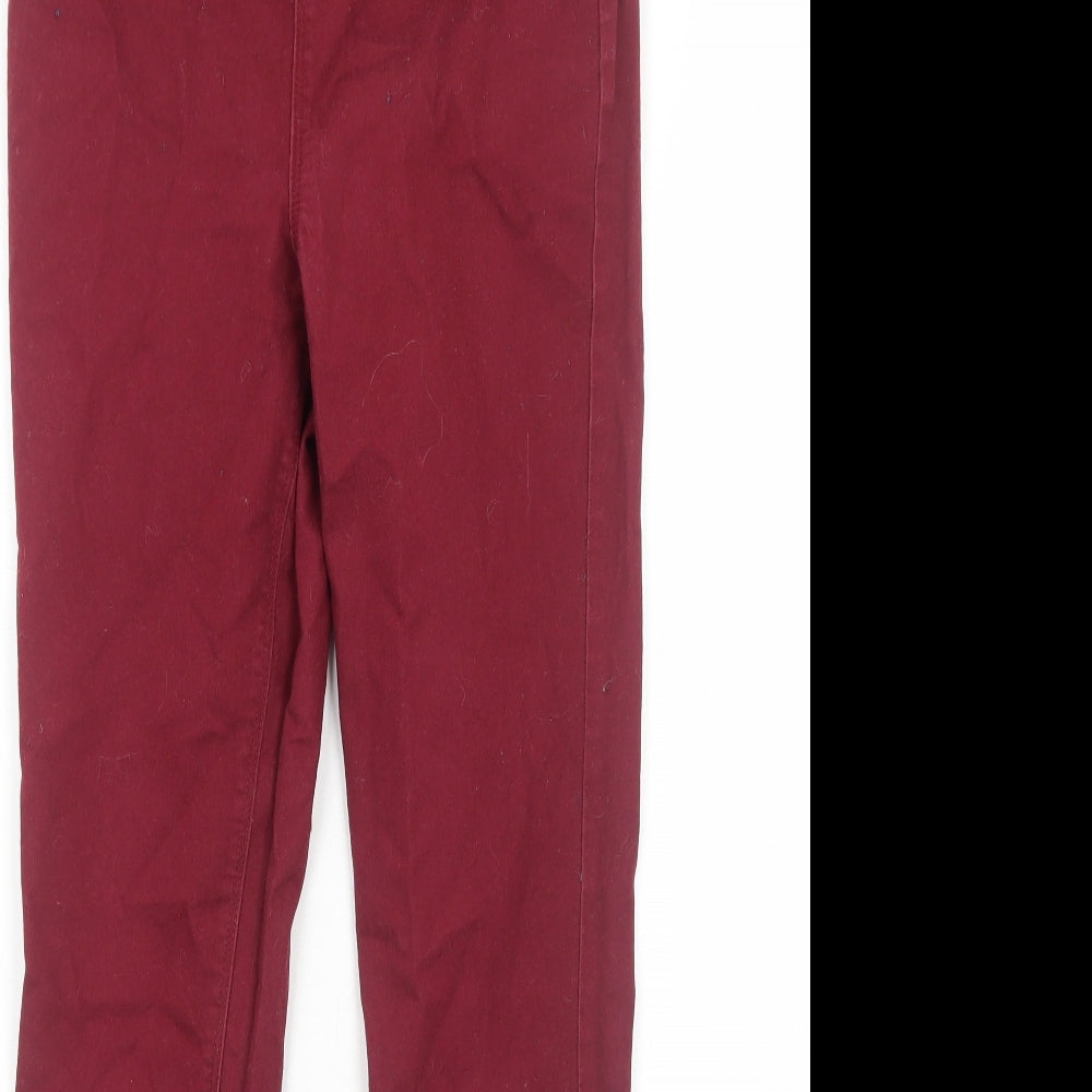 Matalan Womens Red Cotton Skinny Jeans Size 10 Regular