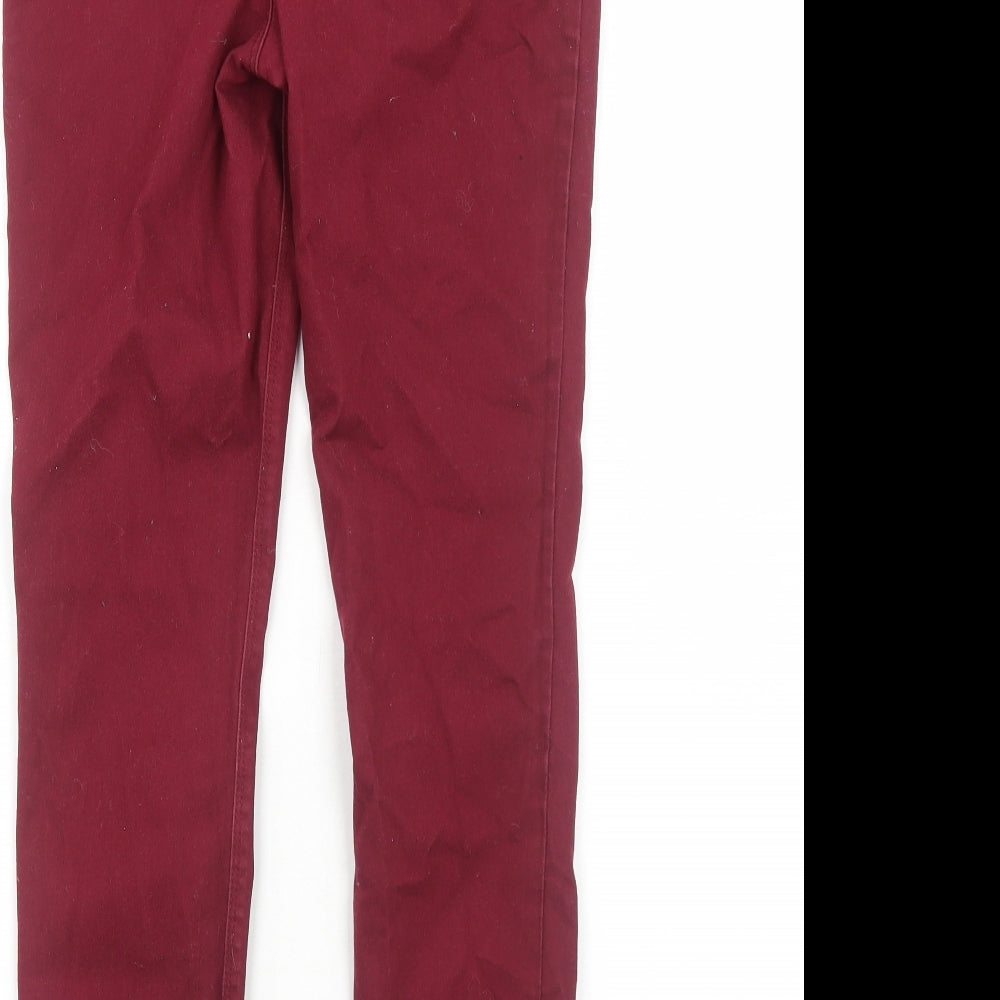 Matalan Womens Red Cotton Skinny Jeans Size 10 Regular