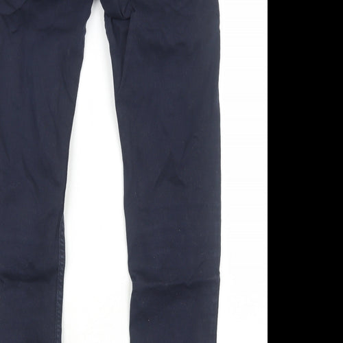 Mango Womens Blue Cotton Straight Jeans Size 10 Regular Zip