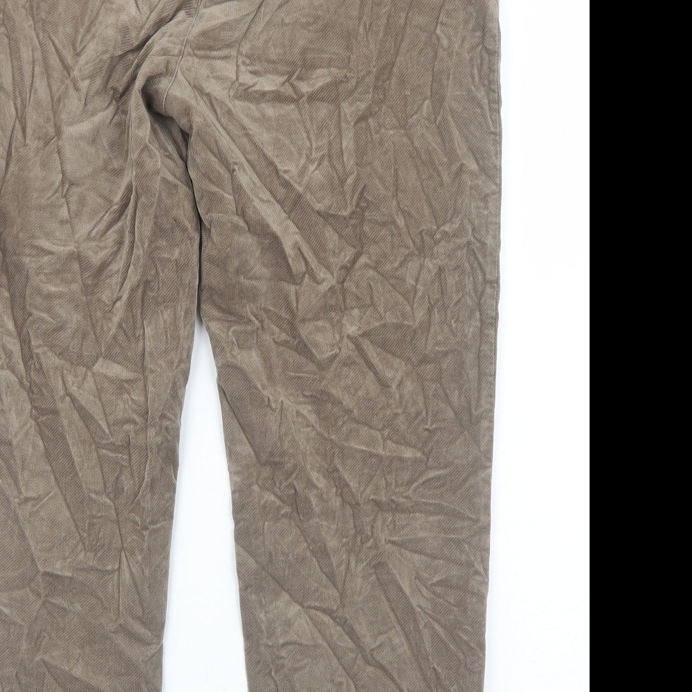 Seasalt Womens Brown Cotton Trousers Size 18 Regular Button