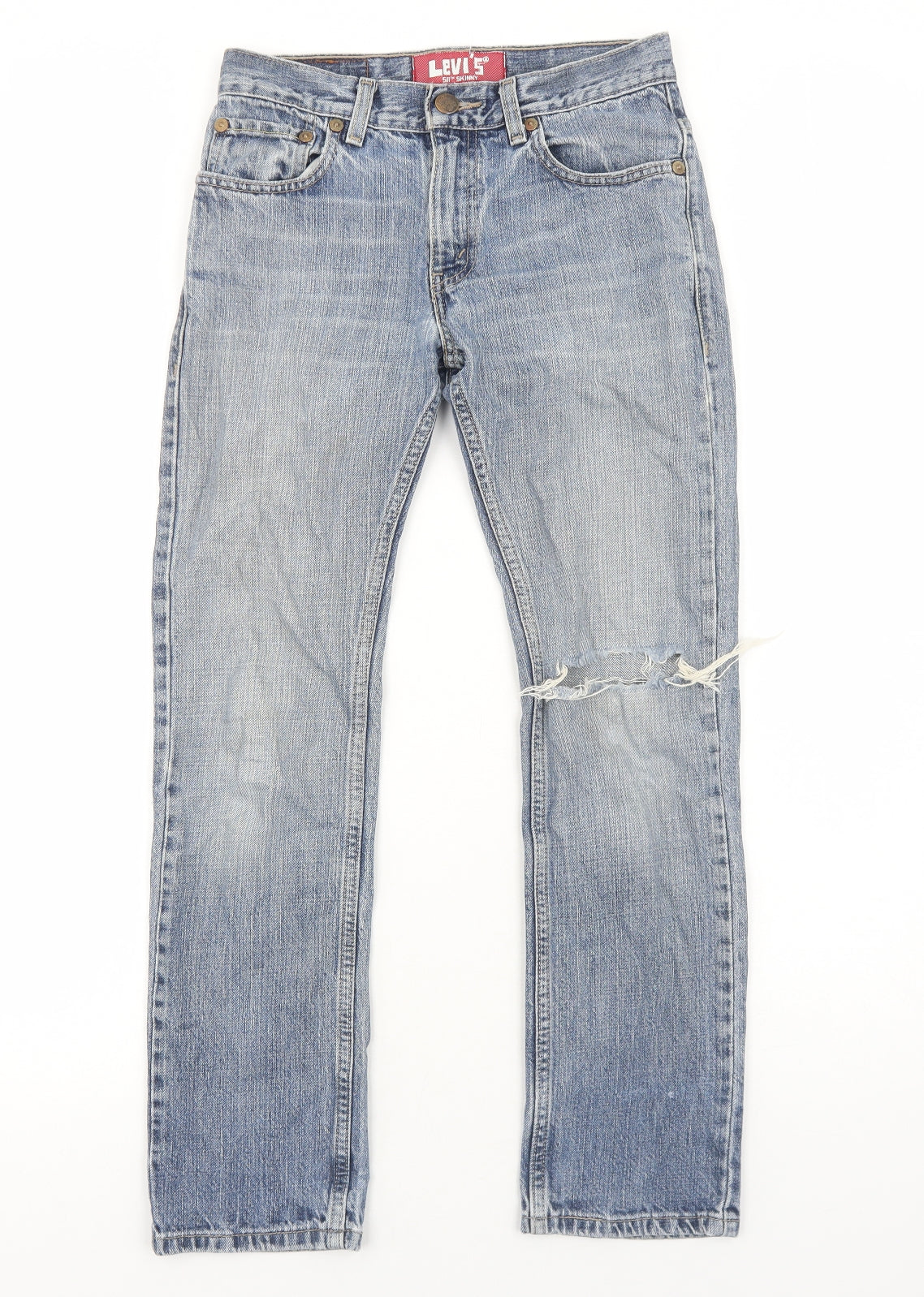 Signature by Levi Strauss & Co. Mens Blue Cotton Skinny Jeans Size XS L27 in Regular Zip